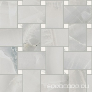 Мозаика Sant Agostino Akoya Maxi Rete  Silver Kry 30x30 Серый 