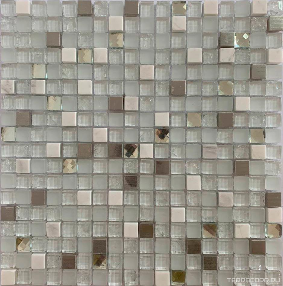 Мозаика Спектр-М Микс стекло Мозаика из стекла на сетке SK10-209 30x30 Комбинированный, фото 3