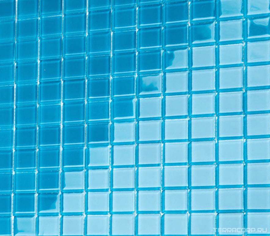 Мозаика Мастера Керамики Glass Мозаика SIN B30N основа сетка (чип 2x2) ZZ32.7x32.7 XX Голубой, фото 3