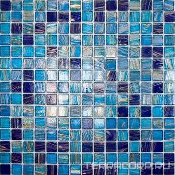 Мозаика Мастера Керамики Glass Мозаика HK-21 (чип 2x2 мм) синий микс ZZ32.7x32.7 XX Синий, фото 3