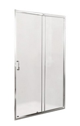 Дверь для душа, в нишу 1100-1250хh1900мм, сдвижная, 1 дверь, 1 неподв.секция, правая/левая, (стекло матовое 5мм, фурн.цв.хром), Unique ZZ
