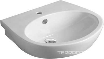 Раковина 65.5х51cм, 1 отв. д/смес., с ереливом, БЕЗ креплен. арт. F 89, LFT Spazio ZZ