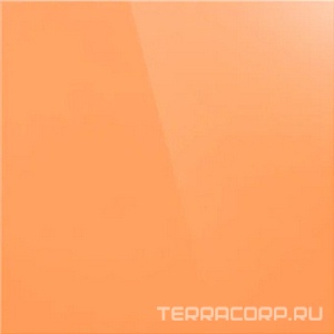 Керамогранит Уральский гранит Уральские фасады Грес Уральский UF026 насыщенно-оранжевый  моноколор полированный60x60 Оранжевый 