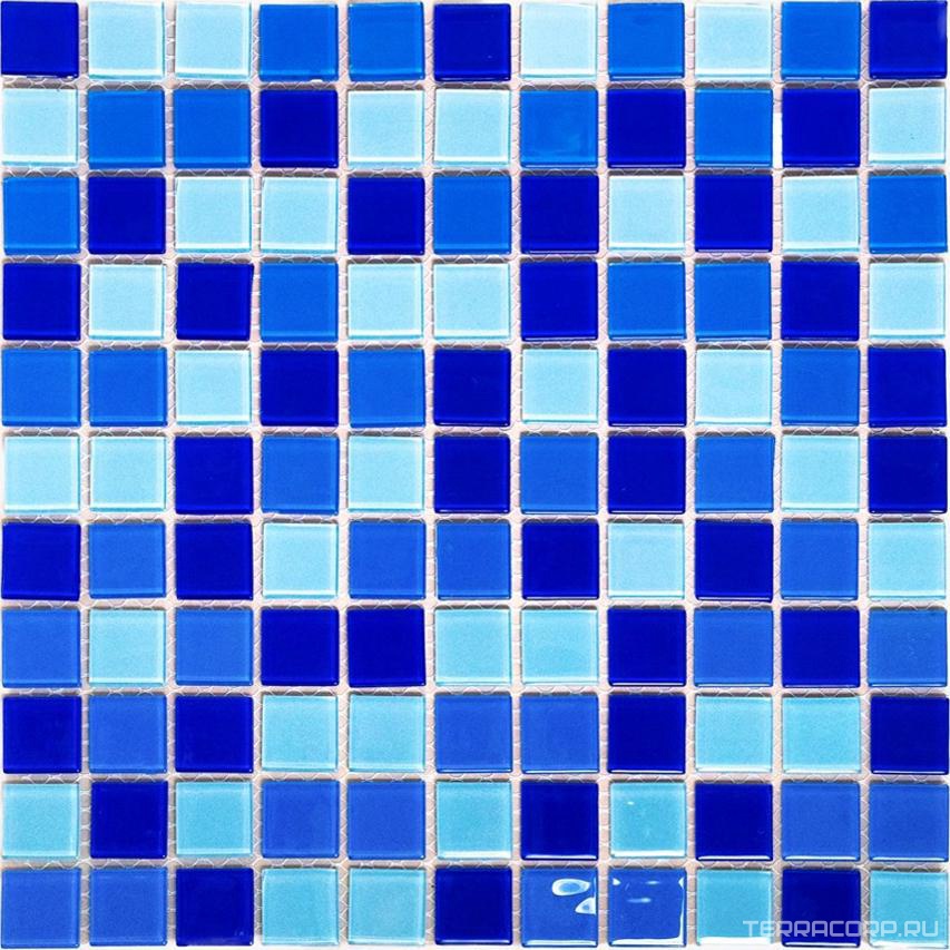 Мозаика Мастера Керамики Glass Мозаика стекляная С9031 25x25 ZZ30х30 Синий, фото 3