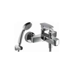 Смеситель Bravat Riffle F672106C-B для ванны с душем, с лейкой| 21x10x18