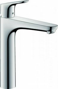 Смеситель для раковины, Высокий, излив 159мм, с д/к, (цв.хром),  Hansgrohe Focus 31608000
