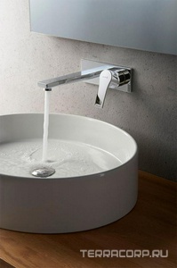 Смеситель для раковины, настенный, однорычажный, без внутренней части арт.38242, хром Kludi Zenta SL 482470565