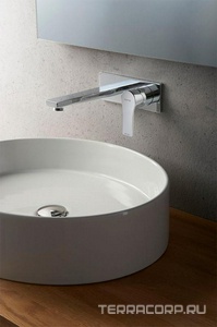 Смеситель для раковины, настенный, однорычажный, без внутренней части арт.38242, хром Kludi Zenta SL 482470565