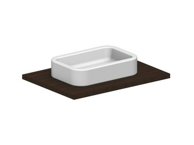 Раковина накладная на столешницу, прямоугольная, 60х41хh13,5см, без отв.д/смесителя,  ZZ Scarabeo Next 8307