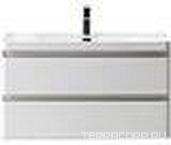 База под раковину 800х480хh500мм, подвесная с двумя выкатными ящиками, с доводчиками (цв. Bianco Lucido),  ZZ BelBagno Energia-N ENERGIA-N-800-2C-SO-BL