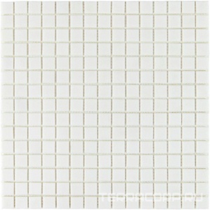 Мозаика Bonaparte Мозаика стеклянная Simple White (на бумаге) (20x20x4) ZZ32,7x32,7 Комбинированный 