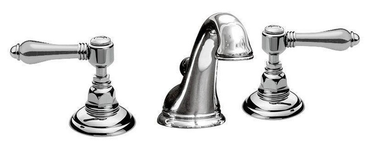 Смеситель для раковины на 3 отв., (цв. хром, ручки EL Capitan), Nicolazzi ZZ Nicolazzi Classico 1408 CR 69