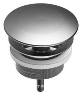 Пробка для сливного отверстия раковины, нажимная, "Click-Clack", G 1 1/4, для раковин с переливом и без,(цв.нерж.сталь),  ZZ Zazzeri Z316 3300 K302 A00