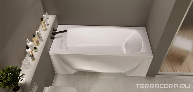 Ванна акриловая обрезная Marka One  173-155х75, без каркаса, без панели и без сифона, ZZ 1Marka Pragmatika 01ПР17375