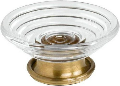 Мыльница настольная, (стекло прозрачное, держатель цв.бронза),  ZZ Pomd'or Windsor 26.60.90.011