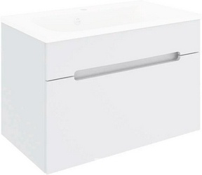 Тумба подвесная 80 см, без раковины, 1 выдвижной ящик,  цвет белый ZZ