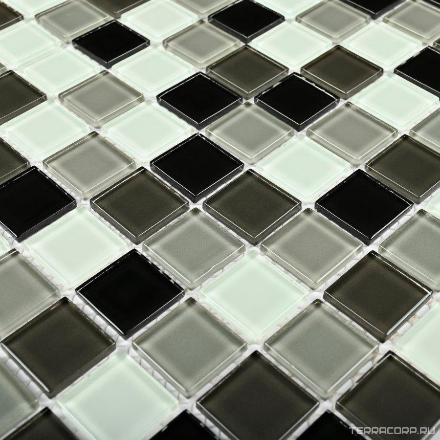 Мозаика Bonaparte Мозаика стеклянная Carbon mix (25x25x4) 30x30 Комбинированный, фото 5