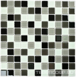 Мозаика Bonaparte Мозаика стеклянная Carbon mix  (25x25x4) 30x30 Комбинированный 