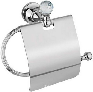 Держатель туал.бумаги с крышкой (цв.хром, Swarovski),  ZZ Cezares Olimp OLIMP-TRH-01-Sw