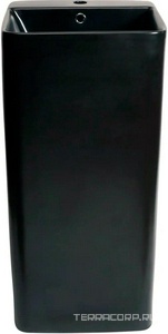 Раковина прямоугольная напольная 42x41х84 см, слив-перелив в комплекте, цв. черный матовый ZZ SantiLine SantiLine SL-4005MB