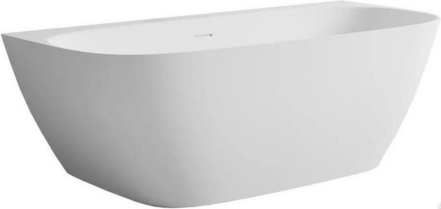 Ванна 1800х850хh610мм, пристенная, литой камень S-Sense глянец цв.белый, д/к Up&Down в цвет ванны,интегрир.слив-перелив,рама в компл, ZZ Salini Sofia Wall 180 102513G