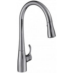 Смеситель для кухни Simplice, вытяжной излив, гибкая подводка, хром XX