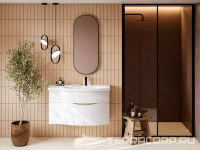Зеркало овальное 100*42 см, цв. черный матовый XX Kerama Marazzi Cono CO.mi.P.42\BLK