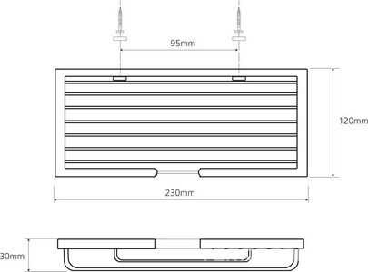 Мыльница-решетка 230x120x30мм, (цв.хром),  ZZ Bemeta Cytro 104308072