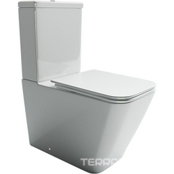 Унитаз-компакт Ceramica Nova Cubic CN1803 с микролифтом, безободковый| 64x36x84
