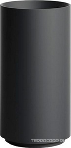 Раковина 450х450хh850/950мм, напольн,кругл,без отв.д/смес.и перел., литой камень S-Stone, матов.цв.RAL9011, донный клап.Up&Down в компл., 01 ZZ Salini Armonia 130111SMRF / RAL9011 Graphite black (Черный матовый)