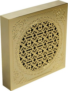 Вентилятор вытяжной, д/ванной комнаты D120mm, с декоративной решеткой 180x180mm. (цв.золото),  ZZ Migliore VENTILATORO 23004