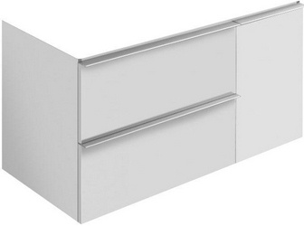 Тумба подвесная Odeon Up 102x48,5x53 см, 2 выдвижн.ящика, 1 дверца справа, цвет белый, БЕЗ раковины E4731, XX