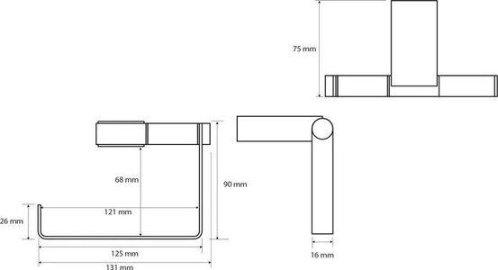 Держатель для т/б, (цв. черный матовый),  ZZ Bemeta Nero 135012220