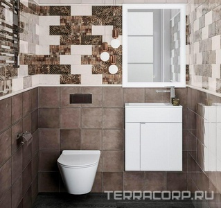 Тумба подвесная "" -50 см, 2 полки, БЕЗ раковины, цв. белый Kerama Marazzi LATO LA.50\WHT/LAT.50.1\WHT