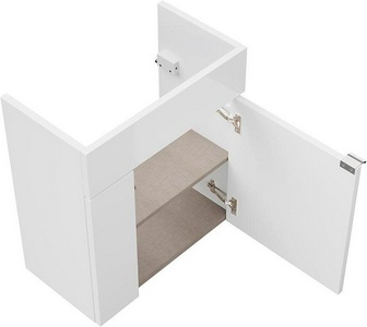 Тумба подвесная "" -50 см, 2 полки, БЕЗ раковины, цв. белый Kerama Marazzi LATO LA.50\WHT/LAT.50.1\WHT