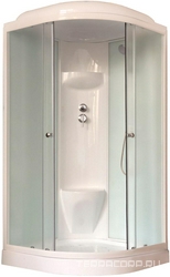 Душевая кабина Royal Bath RB 100HK6-WC, четверть круга, 100*100 см, низкий поддон, стекло матовое, белый корпус, ZZ