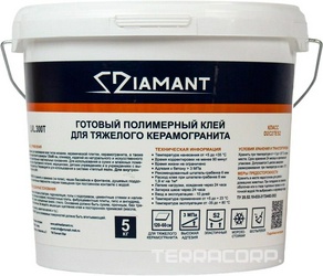 Готовый полимерный клей  д/тяжелого керамогр. "DIAMANT STAR"  LVL,300Т  5кг ZZ