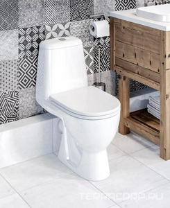 Унитаз-компакт Sanita luxe Max, косой выпуск, сиденье микролифт в компл. Sanita Luxe Max Lux WC.CC/Max/2-DM/WHT.G/S1 (MAXSLCC01040513)