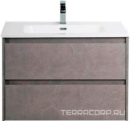 База под раковину подвесная с двумя выкатными ящиками, 710х460х515мм, без раковины, (цв.Pietra Grigio), Kraft ZZ