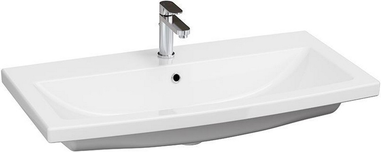 Раковина Cersanit Como 80x45x16.5 см, для мебели Velvex  80, цв. белая ZZ Velvex Klaufs S-UM-COM80/1