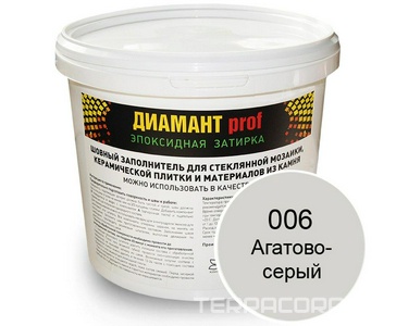 Затирка эпоксидная "Диамант PROF" (Expert) агатово-серая, 5кг. ZZ Антураж Диамант PROF Expert 132365