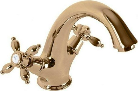 Смеситель для раковины, с д/к, (цв.бронза),  ZZ Cezares Nostalgia NOSTALGIA-LS1-02