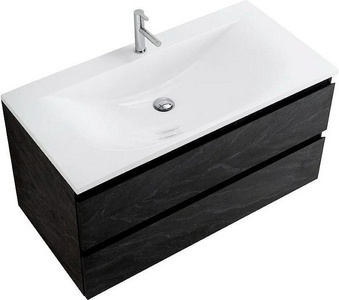 База под раковину подвесная с двумя выкатными ящиками,100x50x50см, без раковины, (цв.Antracite),  ZZ Cezares Molveno MOLVENO-100-2C-SO-ANTR