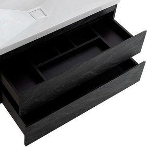 База под раковину подвесная с двумя выкатными ящиками,100x50x50см, без раковины, (цв.Antracite),  ZZ Cezares Molveno MOLVENO-100-2C-SO-ANTR
