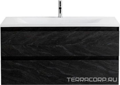 База под раковину подвесная с двумя выкатными ящиками,100x50x50см, без раковины, (цв.Antracite),  ZZ Cezares Molveno MOLVENO-100-2C-SO-ANTR