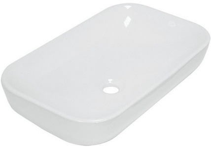 Раковина  накладная 60х36 см, без отверстия для смесителя, цв.белый Sanita Luxe Infinity WB.CT/Infinity/60-N/WHT.G/S1 (INFSLWB01)