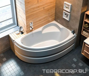 Ванна акриловая  160х100 см, левая (БЕЗ каркаса n039640 и сифона 19649) Bas Сагра В 00031