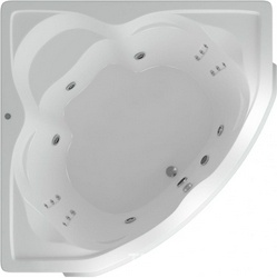 Акриловая ванна Акватек Сириус с гидромассажем и экраном| 164x164x56