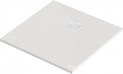 Поддон "Essentia" 100x100, плоский, литьевой мрамор, без сифона, цв.белый ZZ