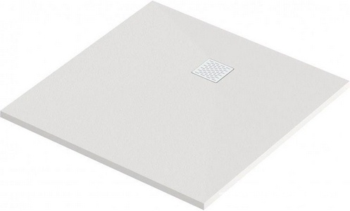 Поддон "" 100x100, плоский, литьевой мрамор, без сифона, цв.белый ZZ Bas Essentia ЛП00189